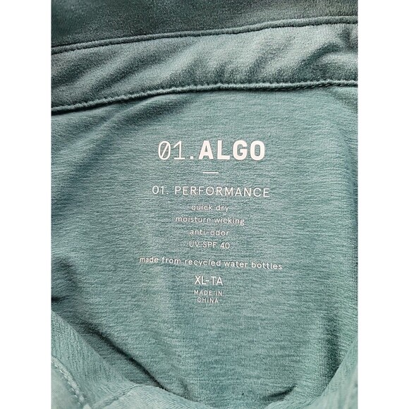 01.ALGO Men's XL Performance Polo Quick Dry Wick Anti-Odor Stretch SPF40 Golf - Picture 8 of 10